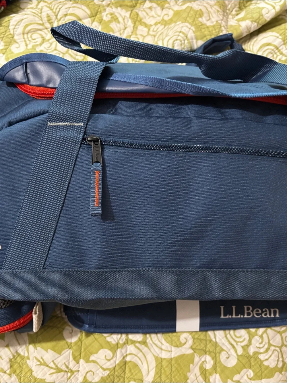 L L Bean Adventure Duffel & Carry Case Medium 35L Blue Water Resistance NWT
